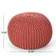 Moro Handcrafted Modern Cotton Pouf by Christopher Knight Home