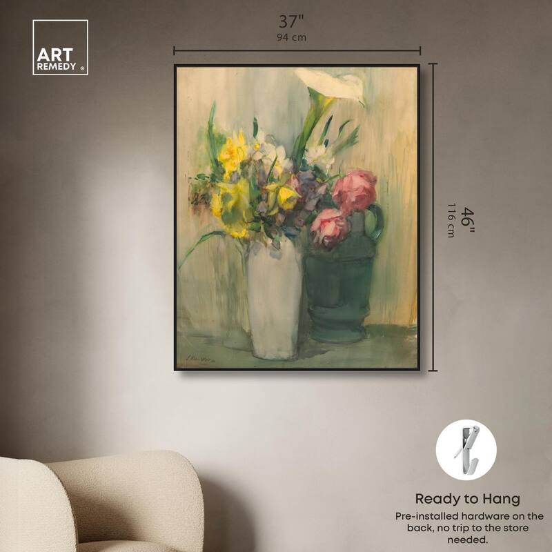 Flowers by Julian Alden Weir Canvas by Art Remedy