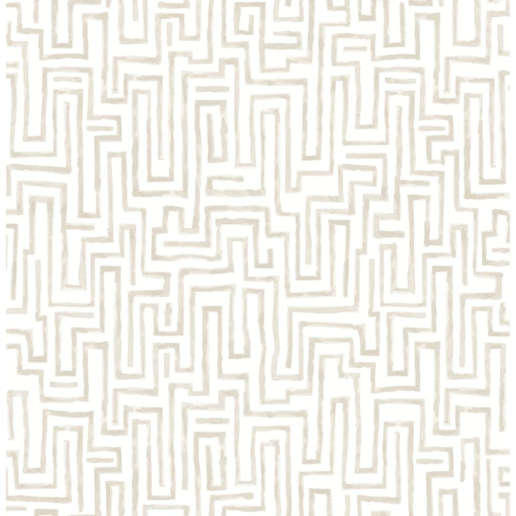 A-Street Prints Ramble Taupe Geometric Wallpaper