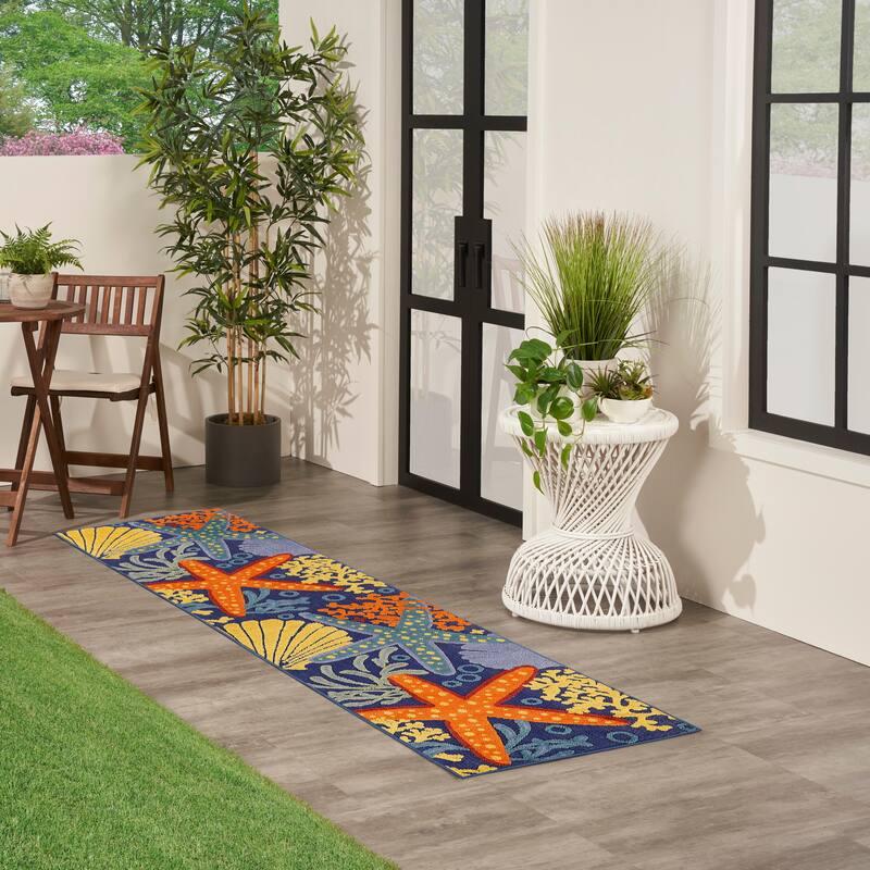 Nourison Aloha Coastal Starfish Indoor/Outdoor Area Rug