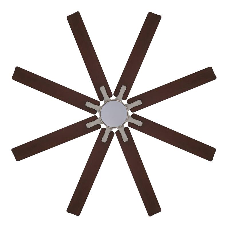 Miranda 66" 1-Light Contemporary Iron Mobile-App/Remote-Controlled 6-Speed Ceiling Fan with Integrated LED Light by JONATHAN Y