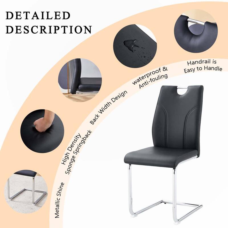 PU Dining Chair Set(Set of 6)