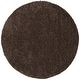 preview thumbnail 29 of 166, SAFAVIEH August Shag Solid 1.2-inch Thick Area Rug 3' Round - Brown