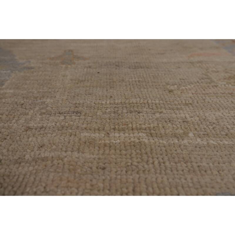 Earth Tone Oushak Turkish Area Rug Handmade Wool Carpet - 6'7"x 9'6"