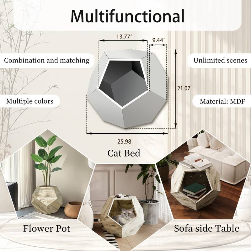 25.98'' Modern Pet Furniture Cat Litter, Sofa Side Table