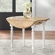preview thumbnail 1 of 7, Simple Living Two-tone 40-inch Rubberwood Round Drop-leaf Table