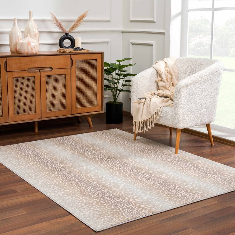 Hauteloom Pointblank Living Room, Bedroom Area Rug - Gray, Ivory, Light Slate - 11'10" x 15' - 6'7" x 9' - Gray, Ivory, Light Slate / Pointblank