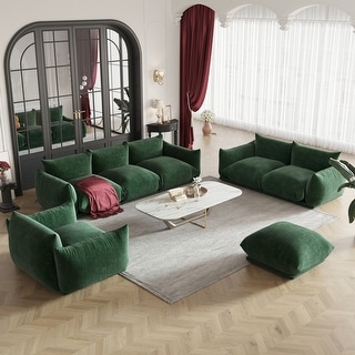 Modern Chenille Upholstery 3 Pieces Sofa Sets for Living Room Include ...