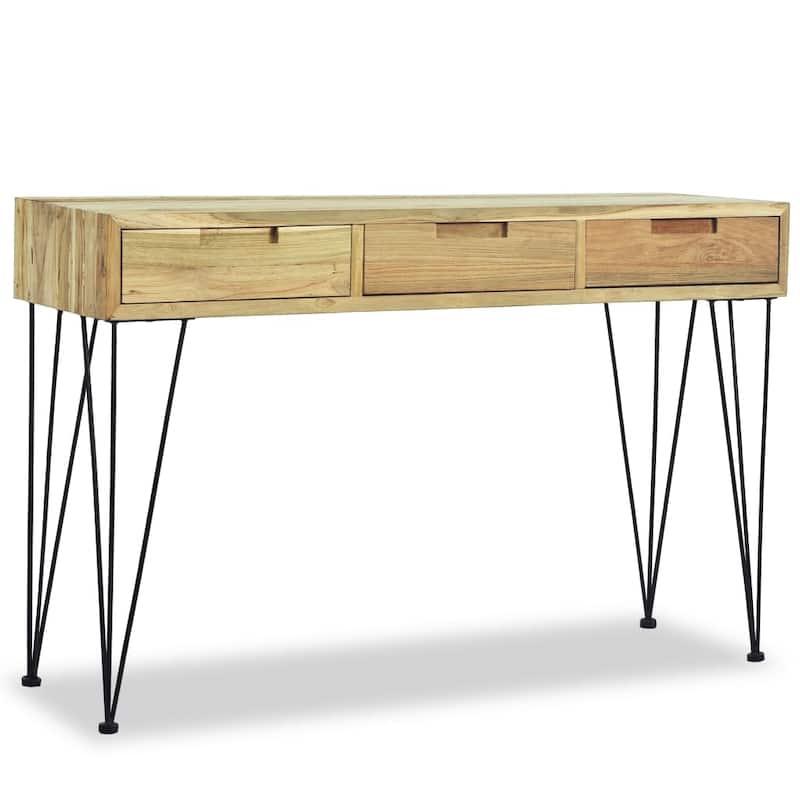 vidaXL Console Table 47.2"x13.8"x29.9" Solid Teak