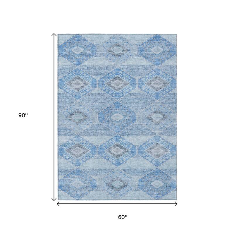 HomeRoots Aztec Transitional Rectangle Outdoor Rug