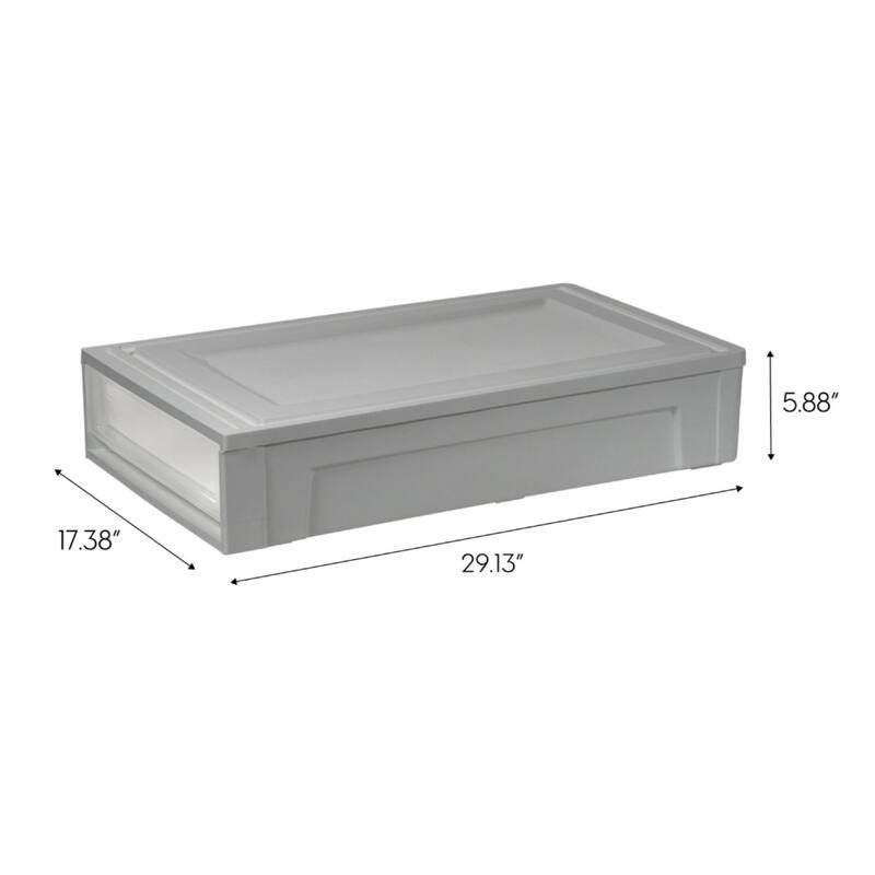 IRIS USA® USA® Underbed Chest 27.5 Qt Buckle Lid - Gray