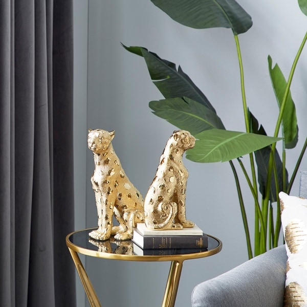 resin leopard statue