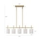 preview thumbnail 10 of 9, 35.4" Modern Coastal 5-Light Capiz Shell Linear Kitchen Island Pendant - Gold/Ivory
