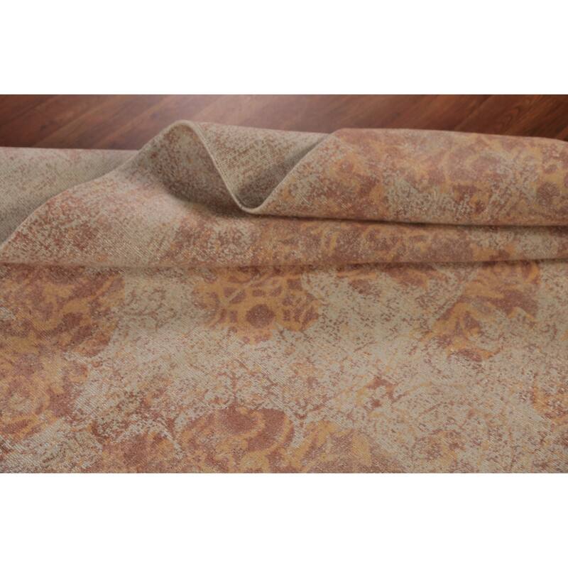 Abstract Indian Rug Hand-Knotted Wool Carpet - 5'2"x 7'4"