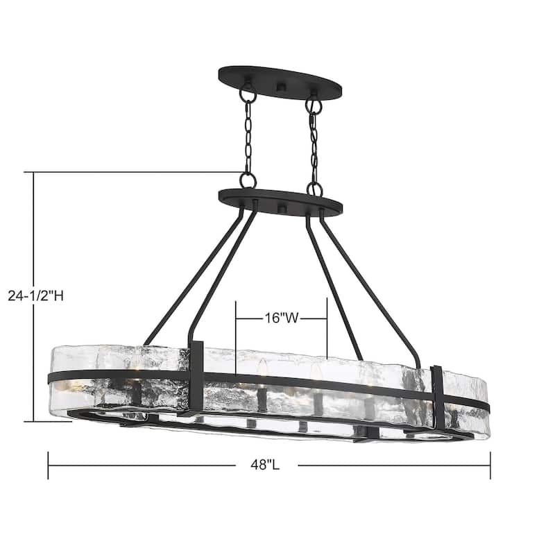 Savoy House Hudson 10 Light 48" Wide Linear Chandelier