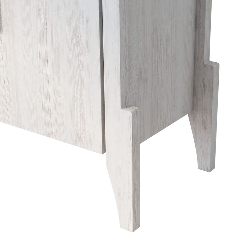 DH BASIC Transitional White Oak 60" 6-shelf Buffet by Denhour