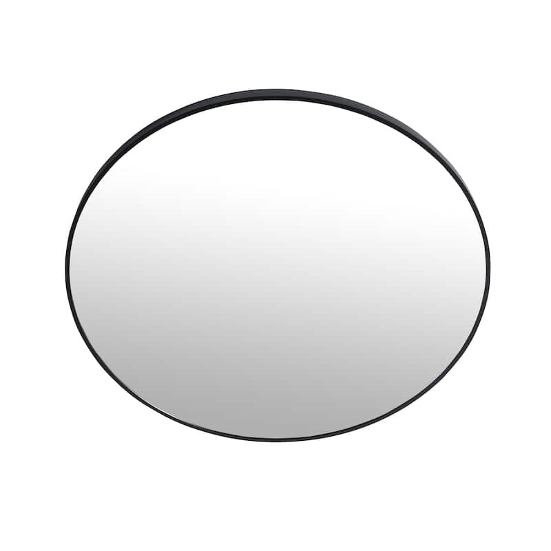 32 x 32 Inch Bathroom Mirror Black Aluminum Frame,Wall-Mounted Vanity Mirrors