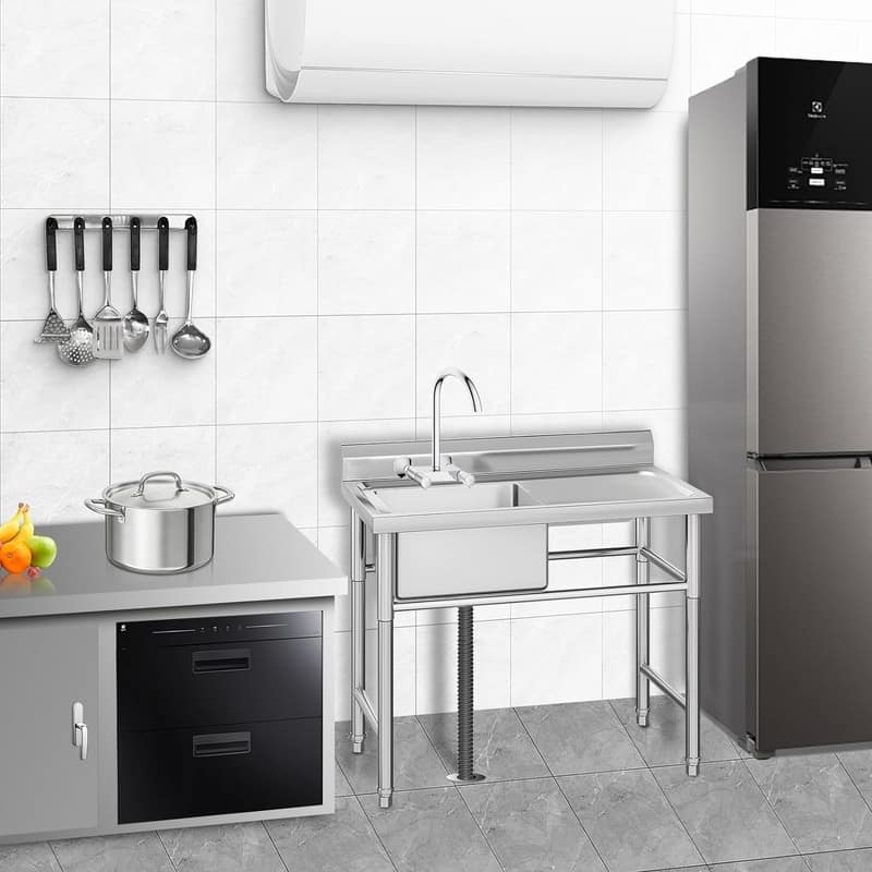 Stainless Steel Freestanding Kitchen Utility Sink