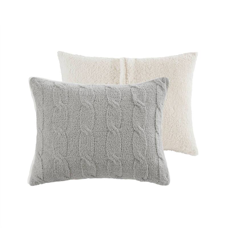 Madison Park Riordan Cable Knit Chenille Comforter Set