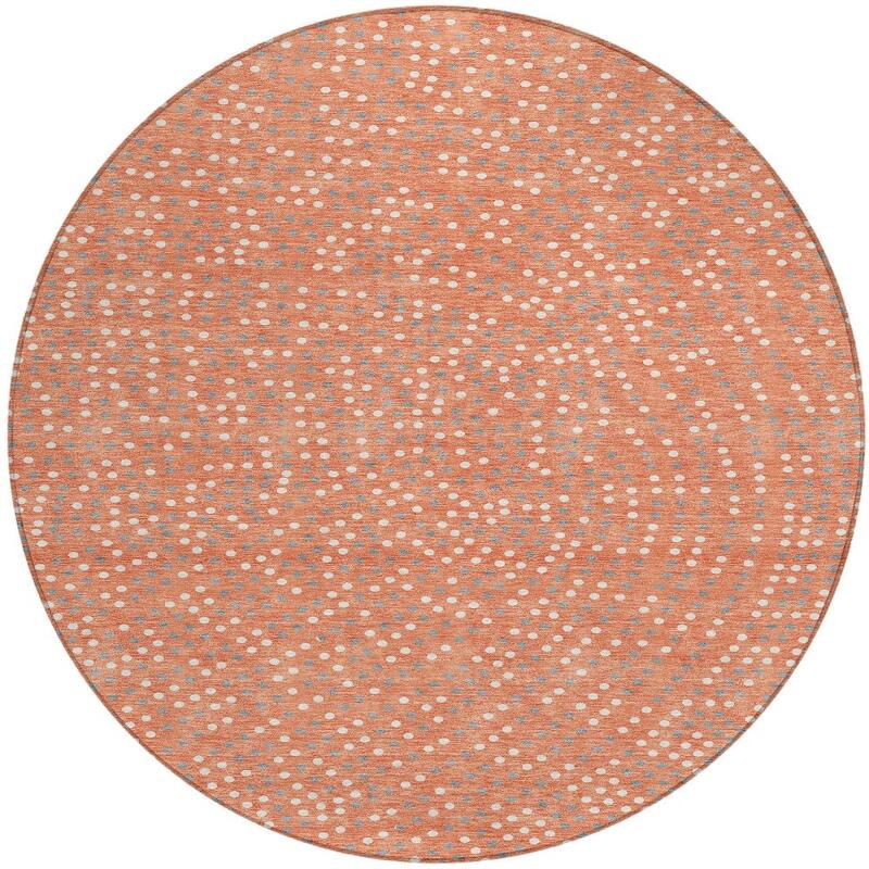 HomeRoots Polka Dot Transitional Rectangle Outdoor Rug