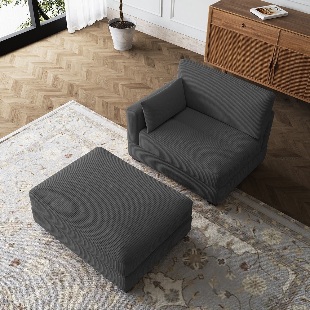 Modular Sectional Sofa with Ottomans