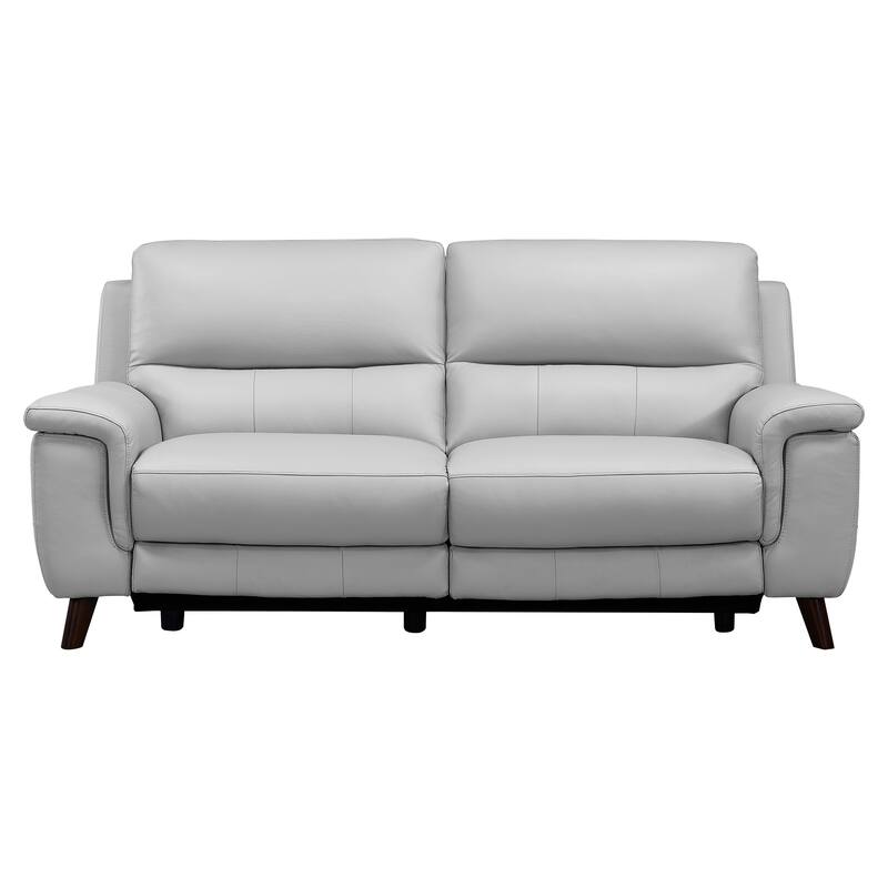 Lizette 78" Dove Gray or Brown Leather Power Recliner Sofa with USB