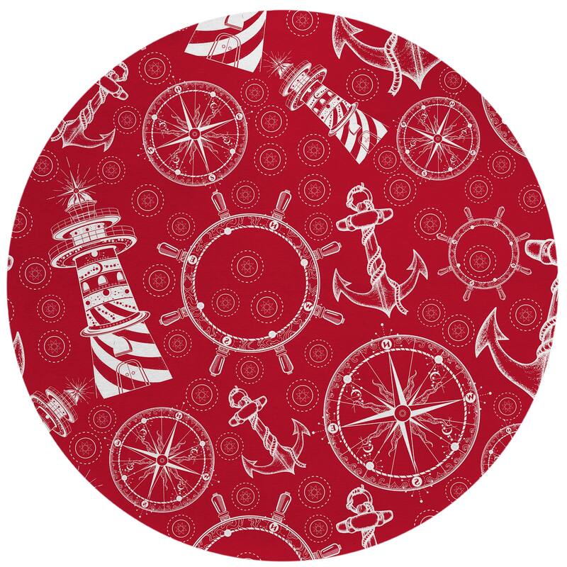 Indoor/Outdoor Harpswell Lighthouse Washable Rug
