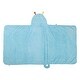preview thumbnail 5 of 5, 1pcs Soft Absorbent Coral Fleece Hooded Towel for Bathroom Light Blue 53"x31"