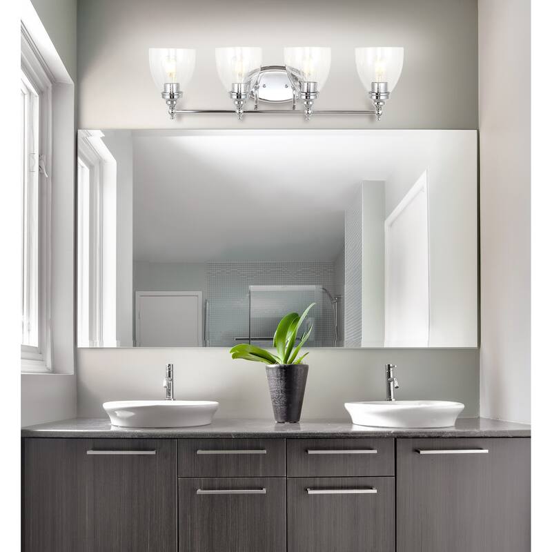 Magnolia Metal/Glass LED Vanity, by JONATHAN Y