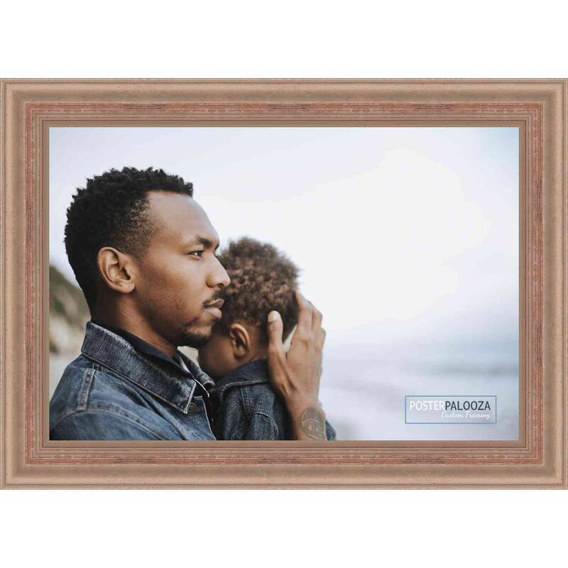 8x6 Traditional Antique Silver Complete Wood Picture Frame with UV Acrylic, Foam Board Backing, & Hardware - Silver