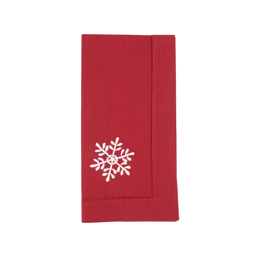 Embr'D Snowflake Hemstitch Napkin (Set of 6) - 20"x20"