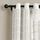 Lush Decor Farmhouse Textured Grommet Sheer Window Curtain Panel Pair
