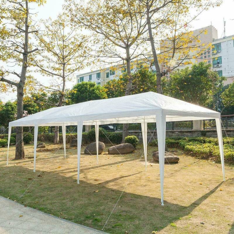 10x30' Wedding Party Canopy Tent Outdoor Gazebo with 5 Removable Sidewalls - White