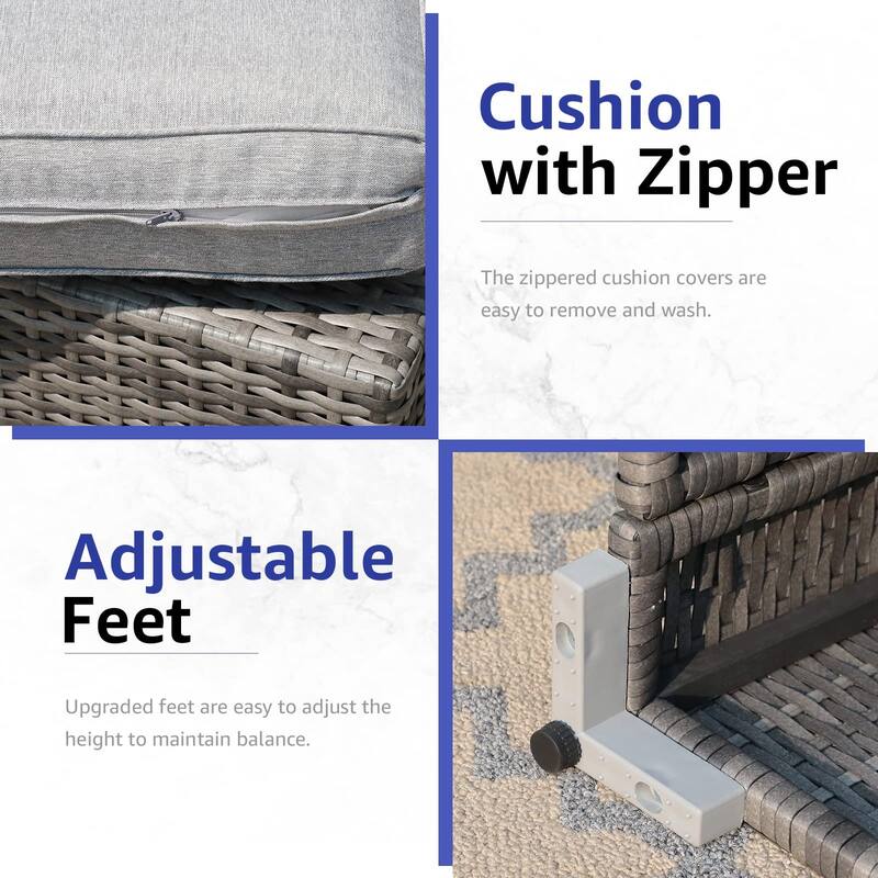 Outdoor Patio Furniture Wicker Single Sofa