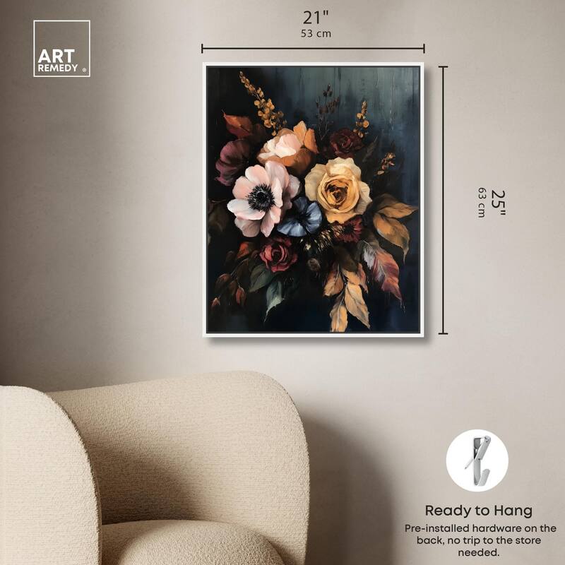 Dark Roses Beauty I Canvas by Art Remedy