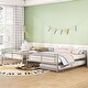 preview thumbnail 2 of 14, Industrial Modern Full XL over Queen Metal Bunk Bed with Trundle, Save Space or Split Into 2 Beds, Crafted For Safety, Silver