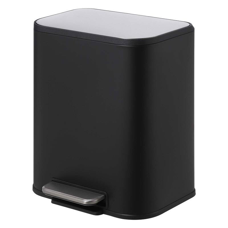 5.3 Gallon Kitchen Trash Can with Lid, Stainless Steel Step On Garbage Can