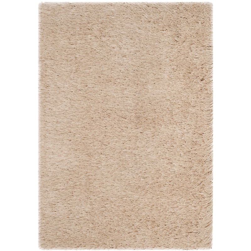 SAFAVIEH Handmade Fiona Shag Djenka 3-inch Thick Rug - 2' x 3' - Champagne