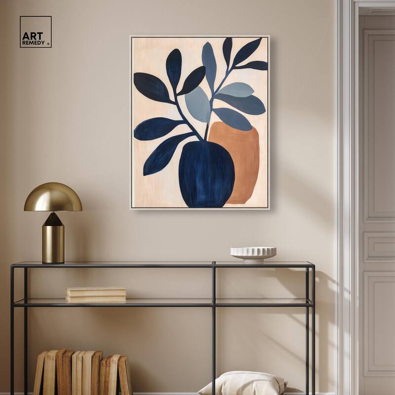 Blue Matisse Jar I Canvas by Art Remedy