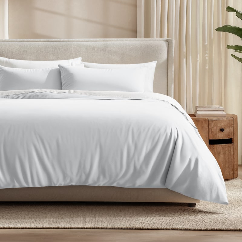 Bare Home Rayon from Bamboo Duvet Set - King - White