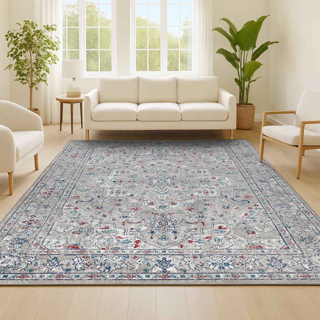 JONATHAN Y Traditional Persian Vintage Medallion Area Rug