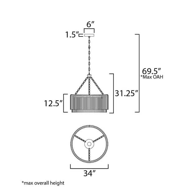 Maxim 38423CL Jolie 34" Wide LED Ring Chandelier
