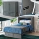 preview thumbnail 108 of 136, Southampton Murphy Bed Chest with Mattress & Built-In Charger Grey - Twin XL