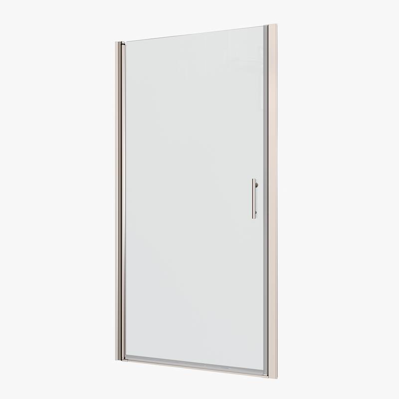 Pivot shower door, open outside, with 1/4" tempered glass