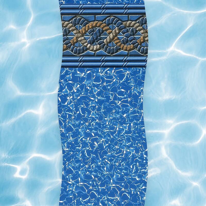 24' Blue White Round Mystri Unibead Above Ground Swimming Pool Liner