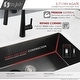 preview thumbnail 6 of 15, STYLISH 30 inch Graphite Black Stainless Steel 16G Undermount Kitchen Sink - 30" x 18" x 9"