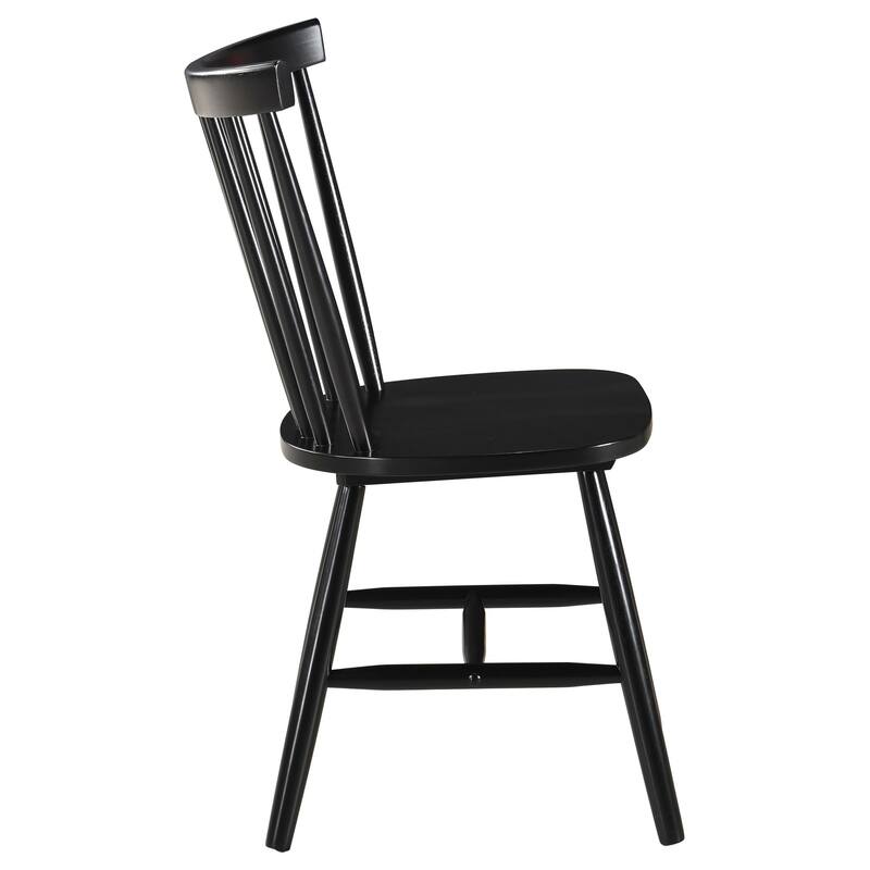 Hollyoak Black Windsor Wood Dining Side Chair (Set of 2)