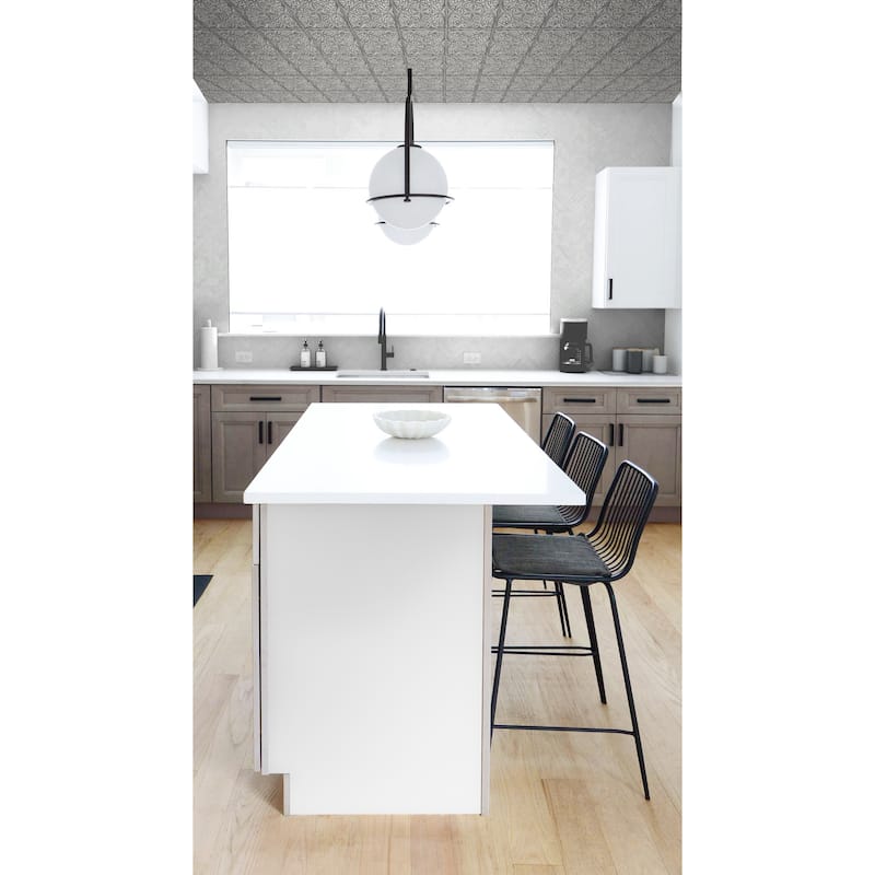 NextWall Faux Embossed Tile Peel and Stick Wallpaper - 20.5 in. W x 18 ft. L