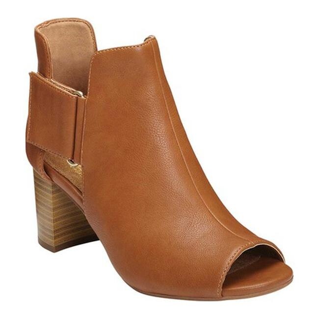 tan peep toe boots