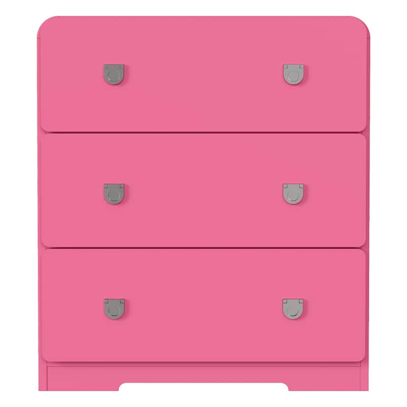 Painted 3-Drawer Nightstand for Bedroom
